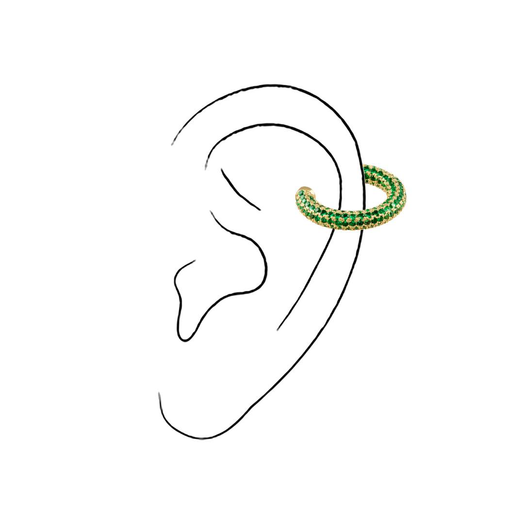 Tinsley Emerald CZ Ear Cuff Main image
