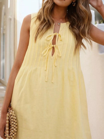 Sleeveless Tie-Front Mini Dress view 11 - Shopiebay