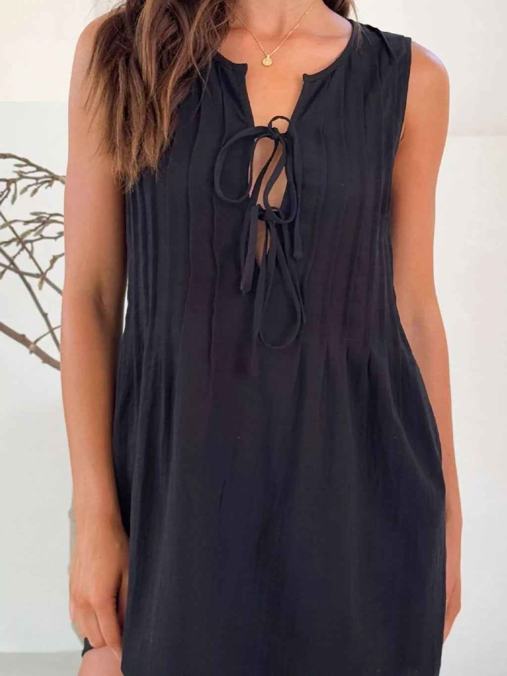 Sleeveless Tie-Front Mini Dress - product image 14