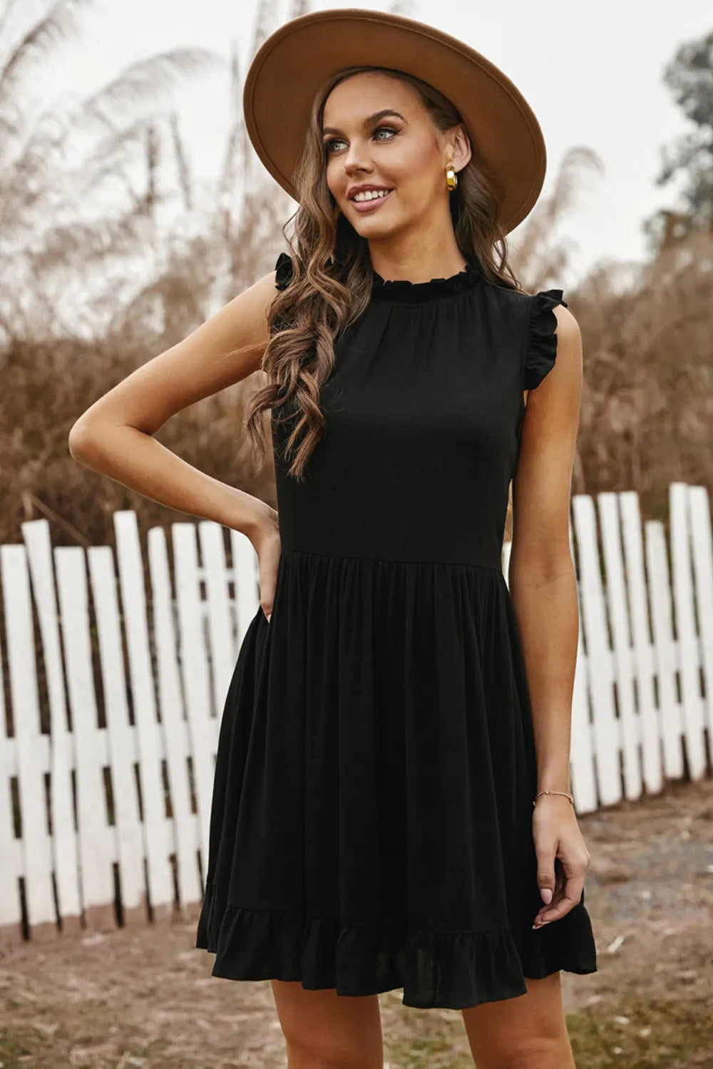 Ruffled Sleeveless Mini Dress - product image 4