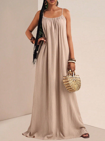 Spaghetti Strap Flowy Maxi Dress view 4 - Shopiebay