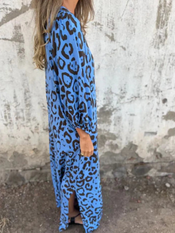 Printed V-Neck Dress with Pockets - product image 24