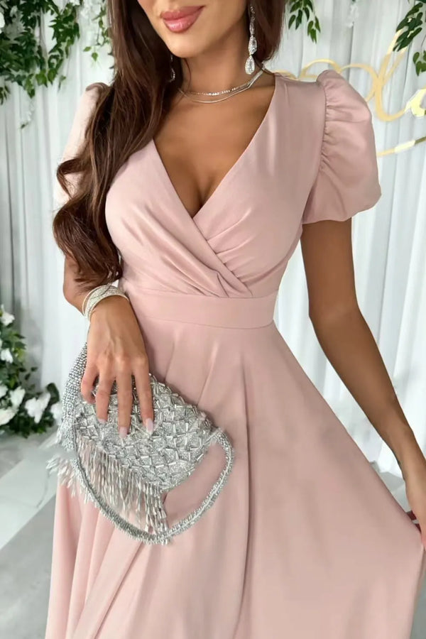 Surplice Puff Sleeve Midi Dress - product image 11