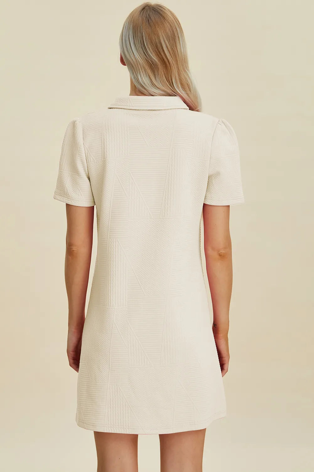 Double Take Texture Short Sleeve Dress - product image 11