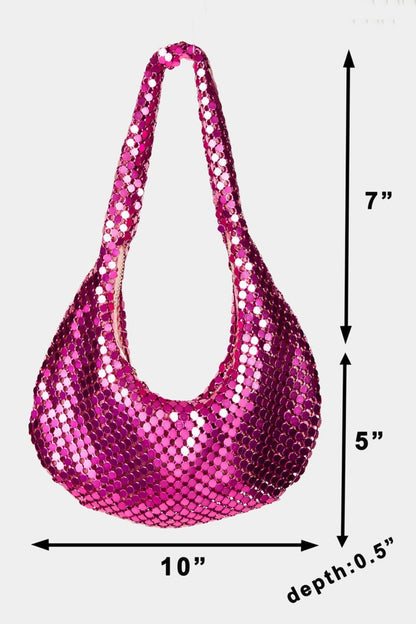 Fame Sequin Disc Handbag