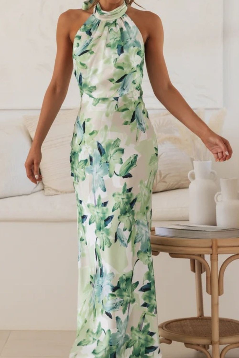 Floral Print Halter Neck Maxi Dress - product image 14