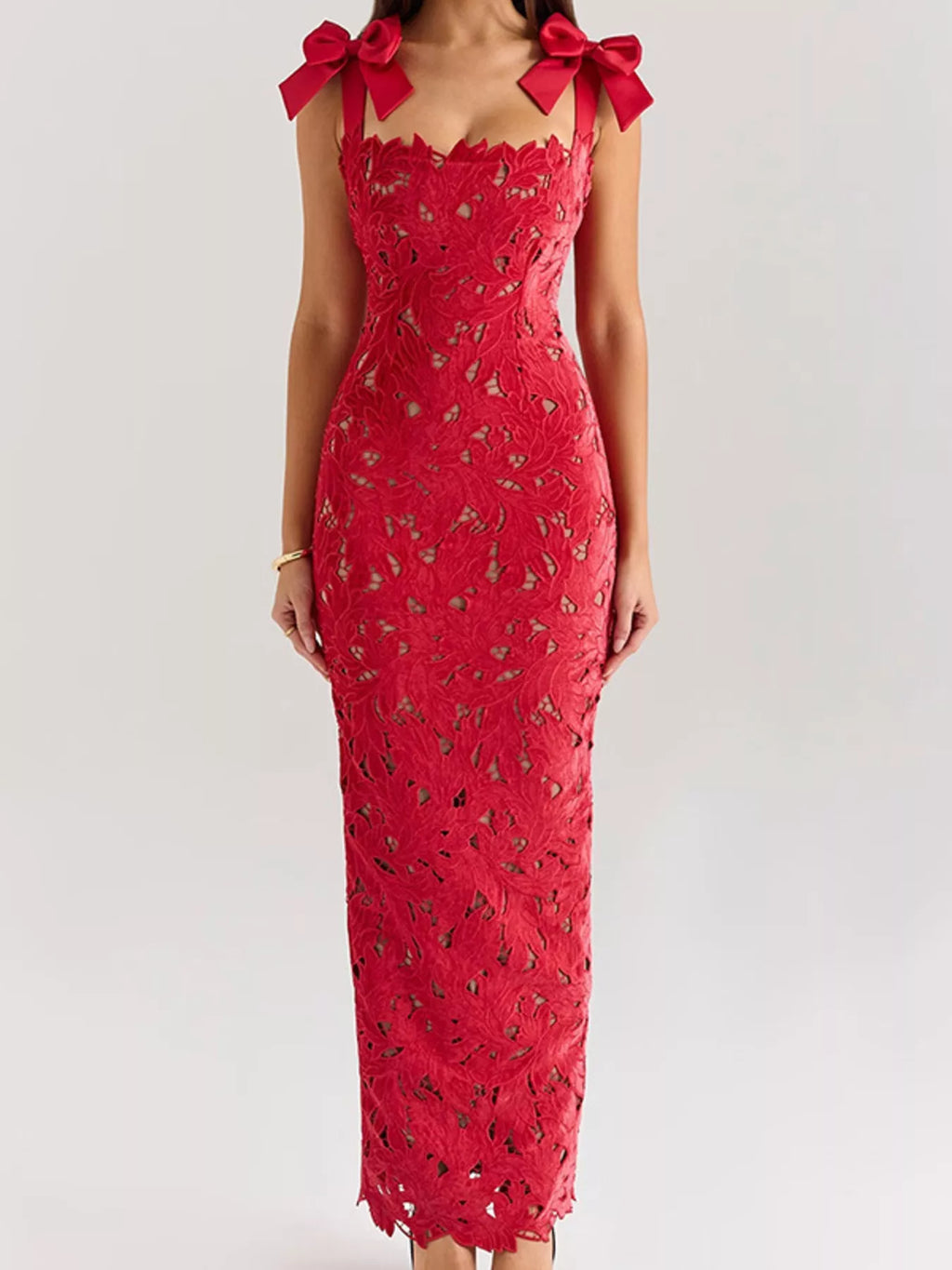 Slit Tie Shoulder Maxi Dress - product image 8