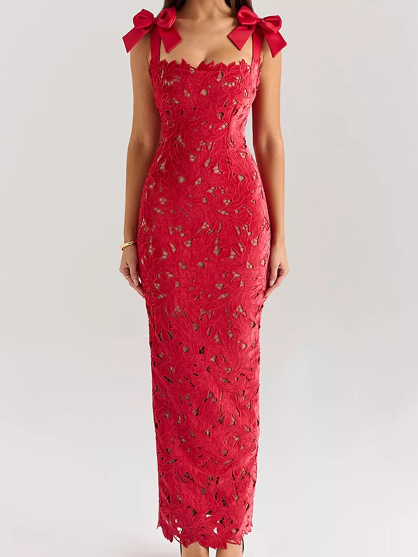 Slit Tie Shoulder Maxi Dress - product image 8