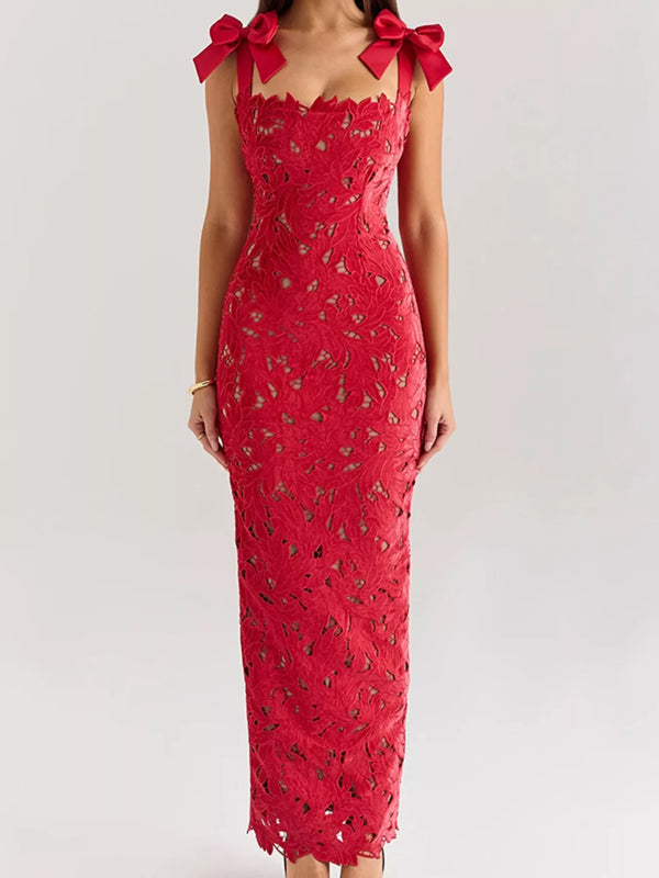 Slit Tie Shoulder Maxi Dress - product image 8