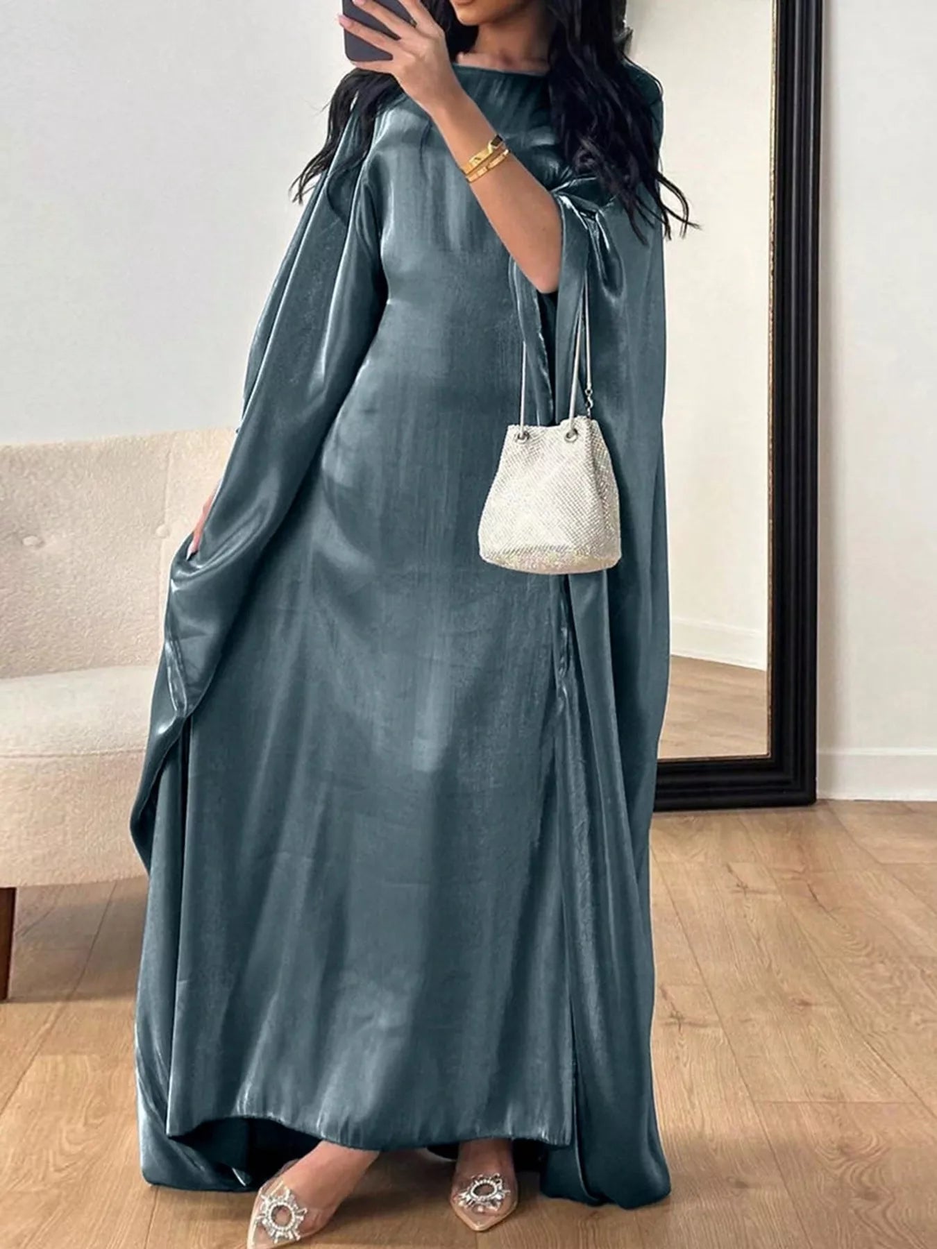 Round Neck Kimono Sleeve Maxi Dress Main image