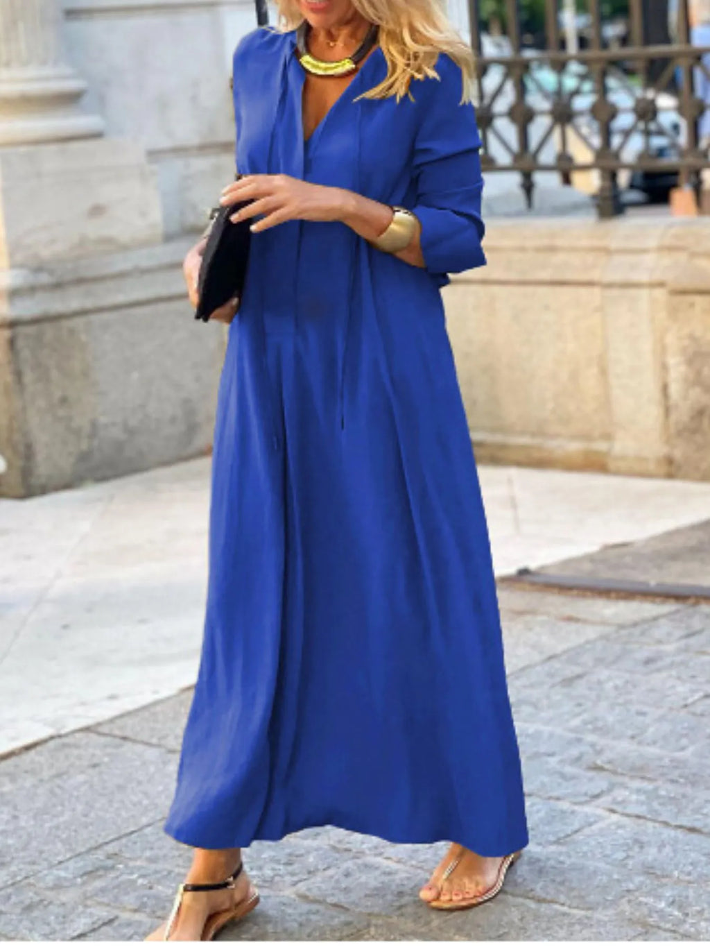 Solid Color Maxi Shirt Dress - product image 16