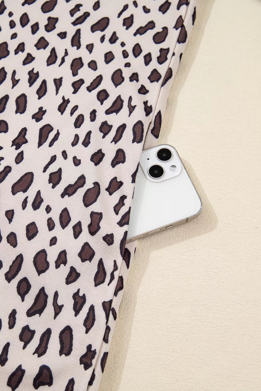 Leopard Print Zip up Collar Patchwork Shift Mini Dress - product image 7
