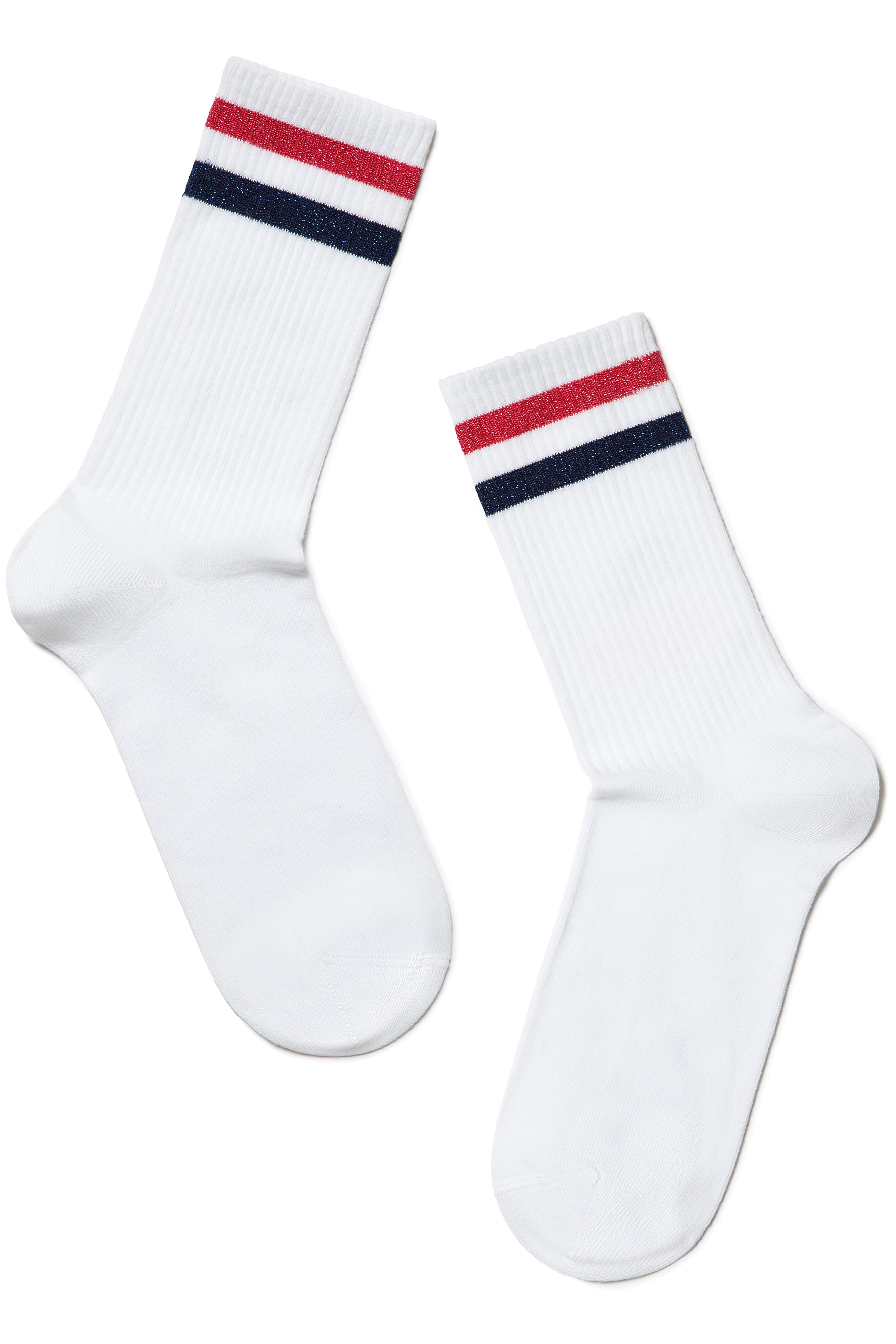 Conte Cotton Long Socks Active 157 - Lurex Stripes