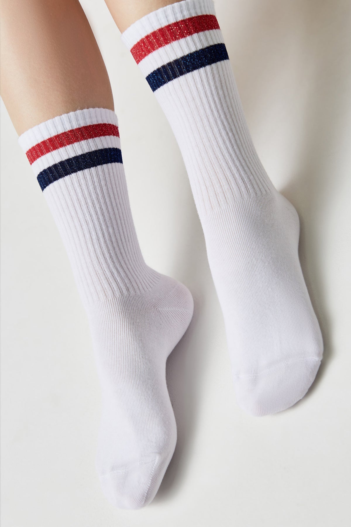 Conte Cotton Long Socks Active 157 - Lurex Stripes Main image
