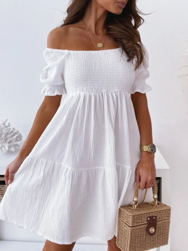 Smocked Off-Shoulder Mini Dress - product image 3