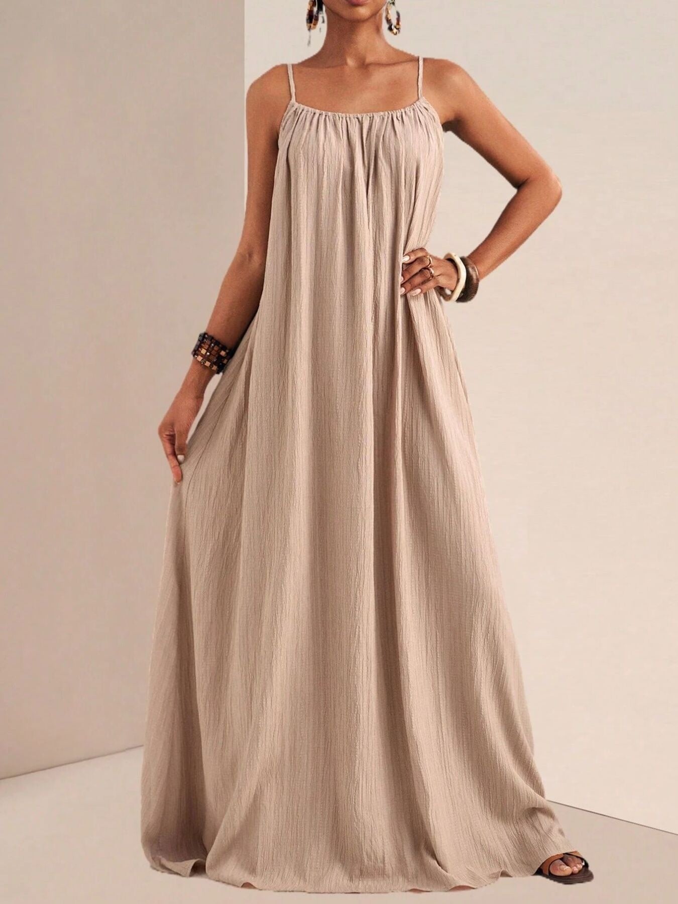 Spaghetti Strap Flowy Maxi Dress Main image