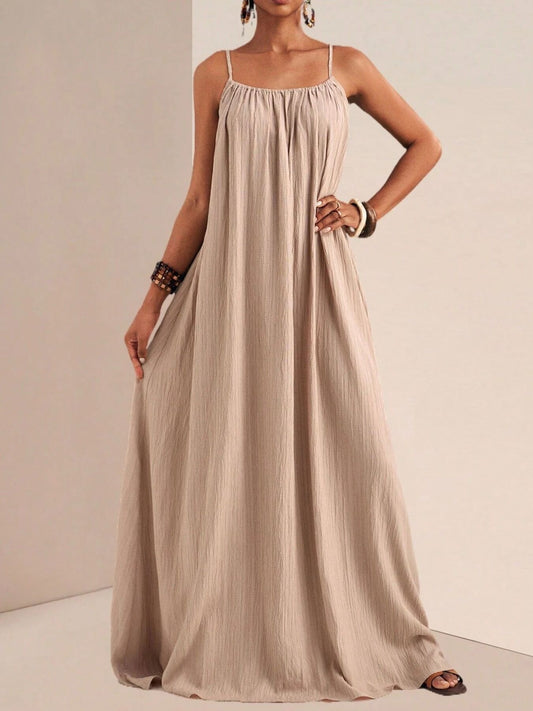 Spaghetti Strap Flowy Maxi Dress - Shopiebay women's boutique