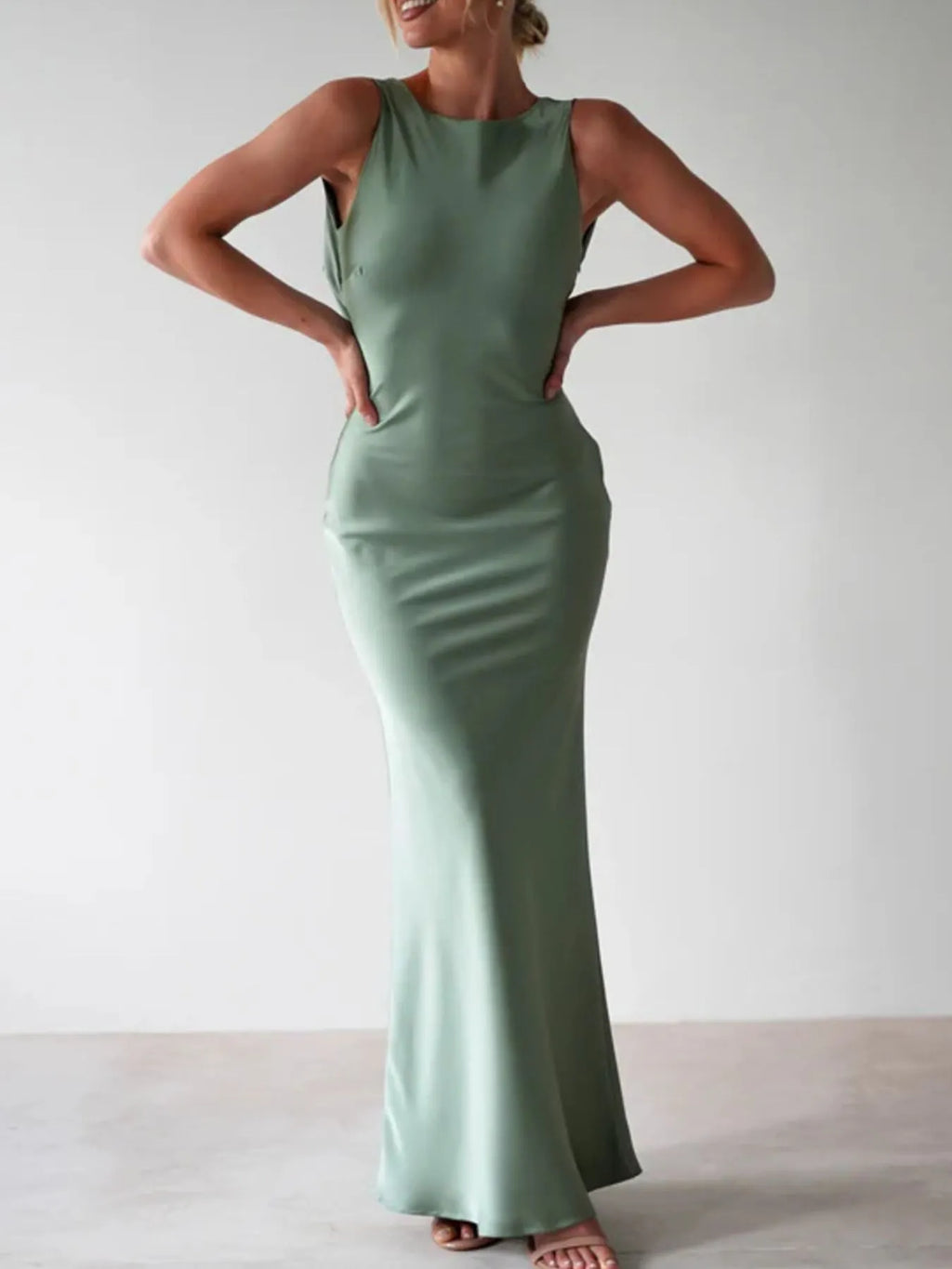 Satin Sleeveless Maxi Dress - product image 9