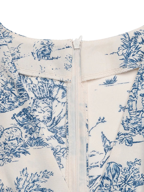 Printed Short Sleeve Midi Dress - product image 8