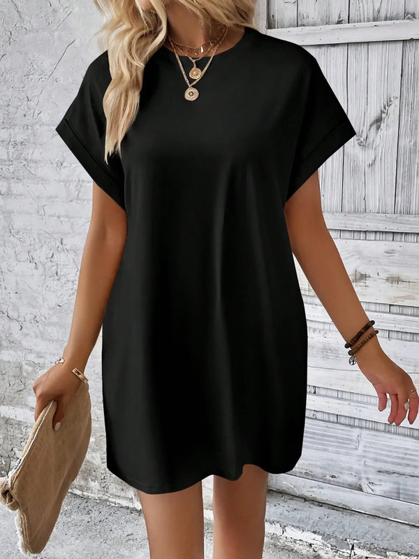 Round Neck Short Sleeve Mini Dress - product image 4