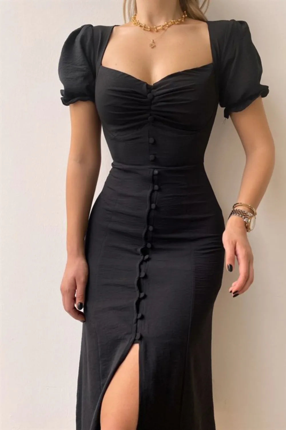 Sweetheart Neck Short Sleeve Dress - product image 5