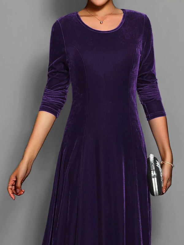Velvet Long Sleeve A-Line Dress - product image 12
