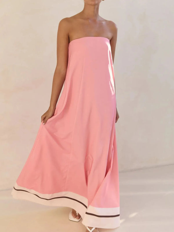 Smocked Printed Tube Maxi Dress - product image 26
