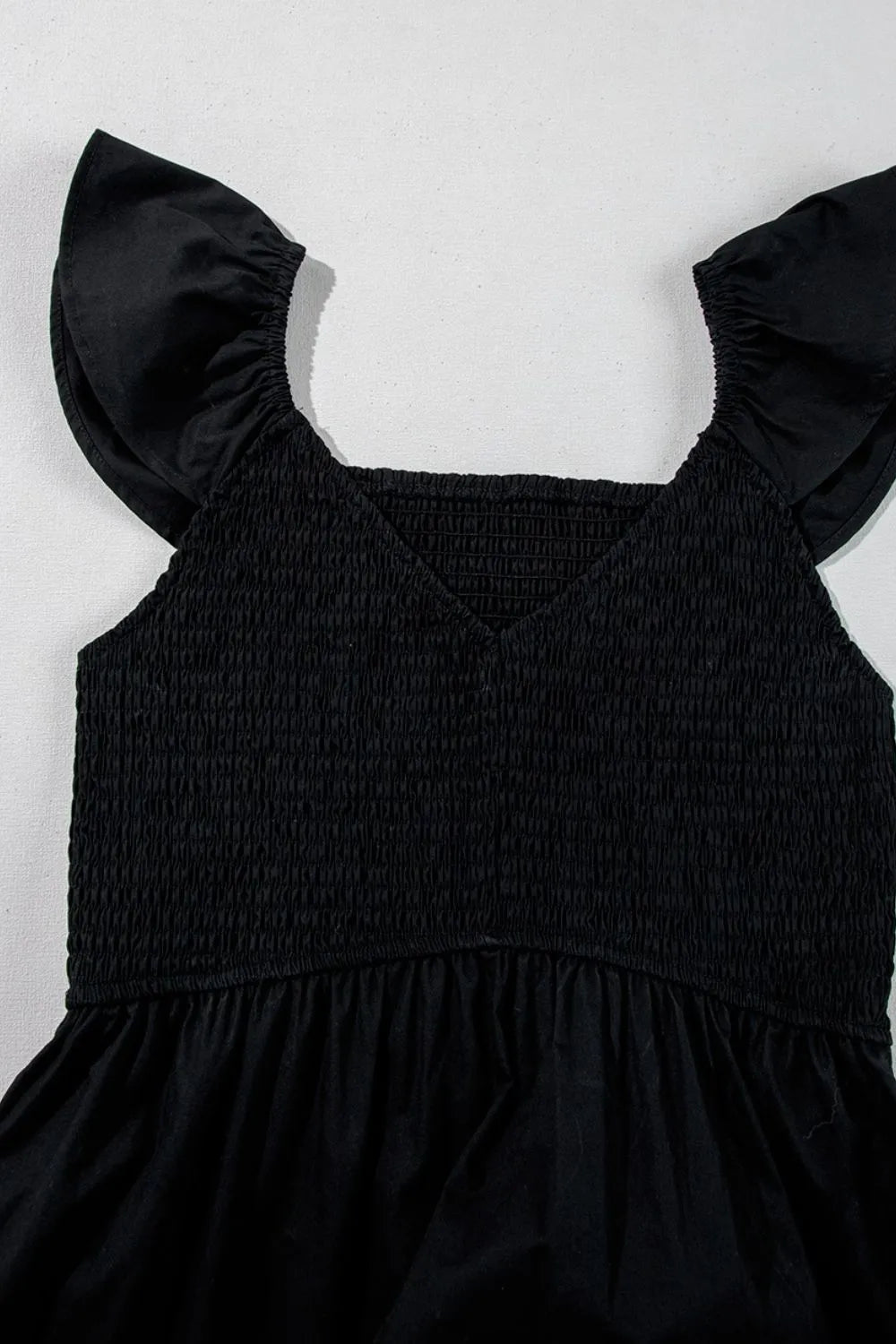 V Neck Ruffled Cap Sleeve Smocked Maxi Dress - product image 4