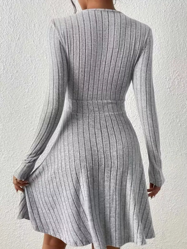 Ribbed Knit Wrap Mini Dress - product image 11