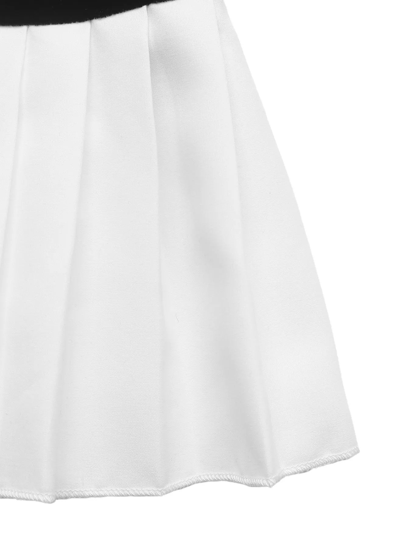 Pleated Hem Sweetheart Neckline Long Sleeve Mini Dress - product image 9