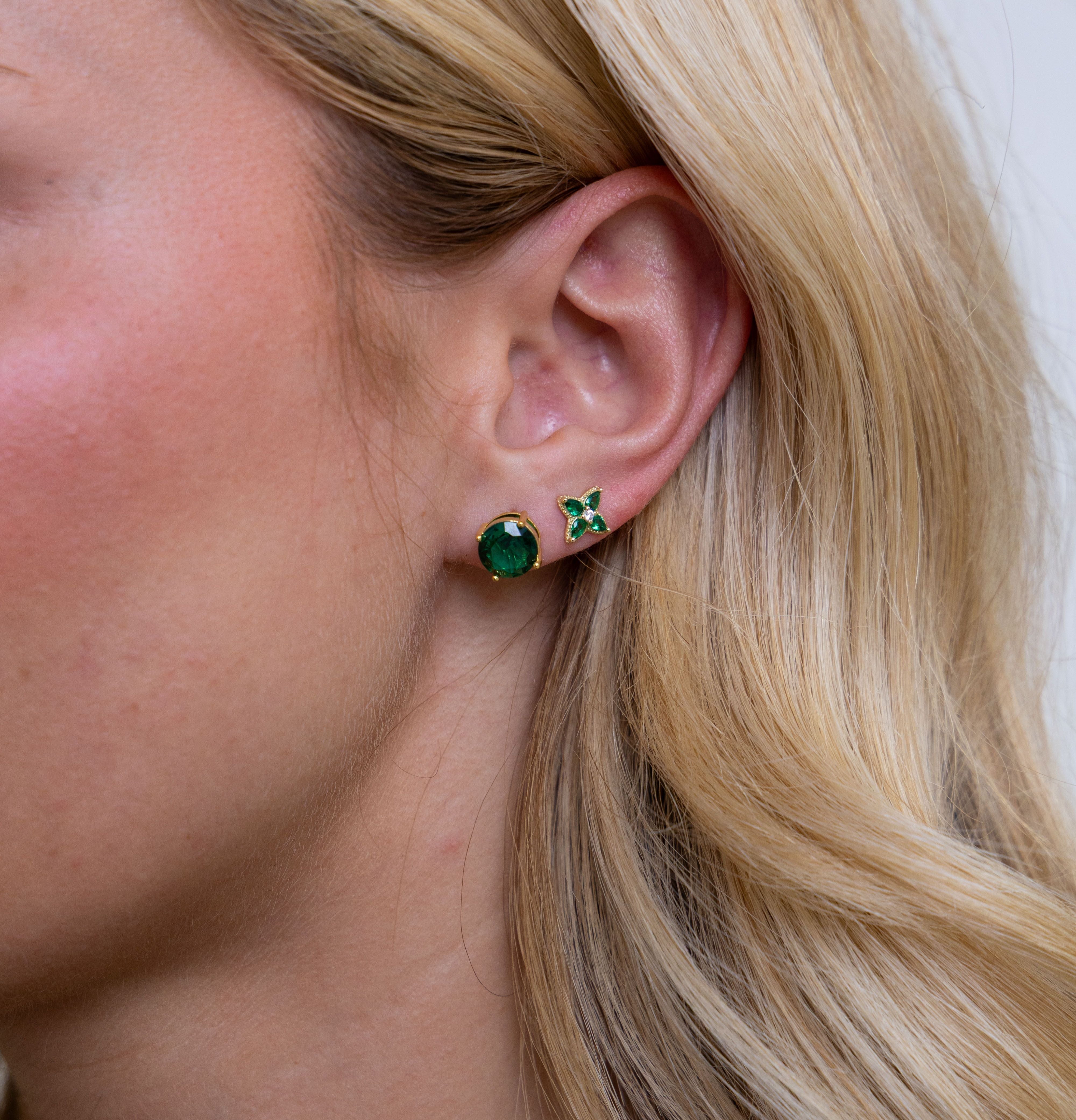 Incanto Studs Emerald Secondary image