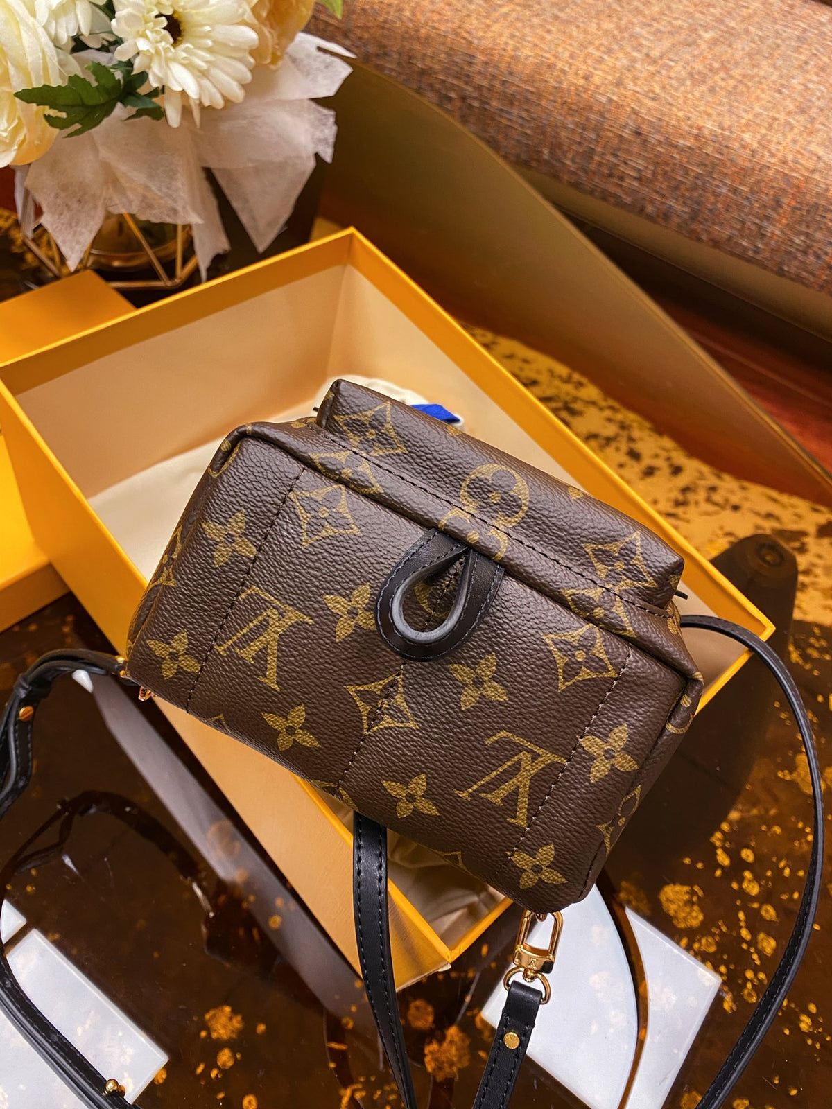 Mini Monogram Canvas Backpack – Compact Luxury-Style Shoulder Bag