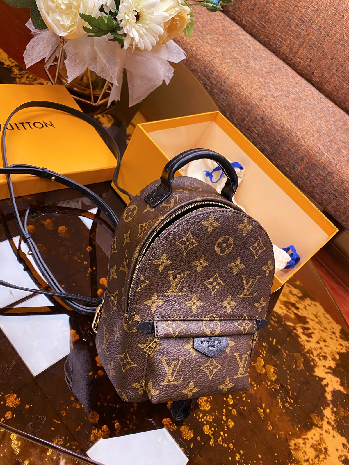 Mini Monogram Canvas Backpack – Compact Luxury-Style Shoulder Bag