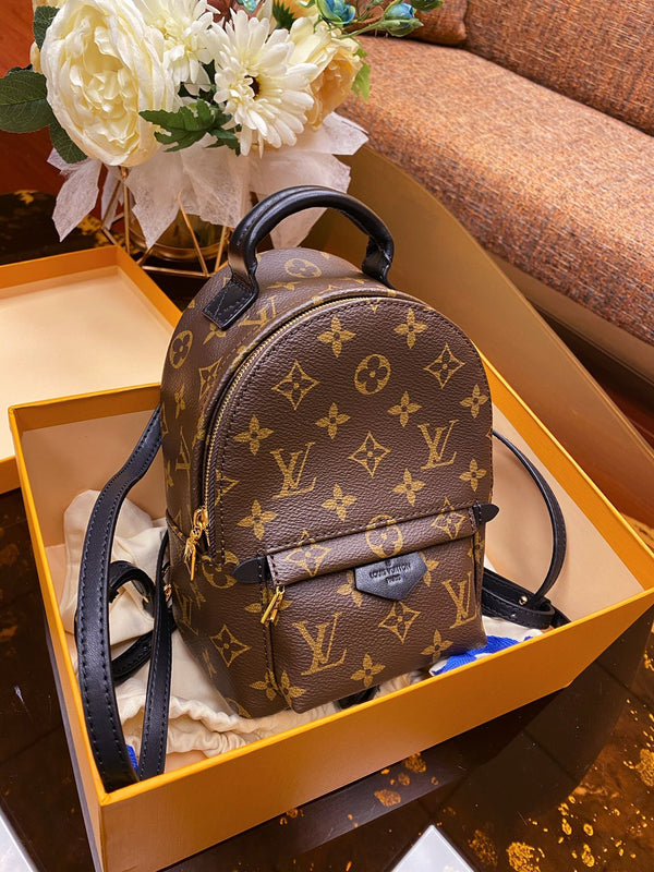 Mini Monogram Canvas Backpack – Compact Luxury-Style Shoulder Bag