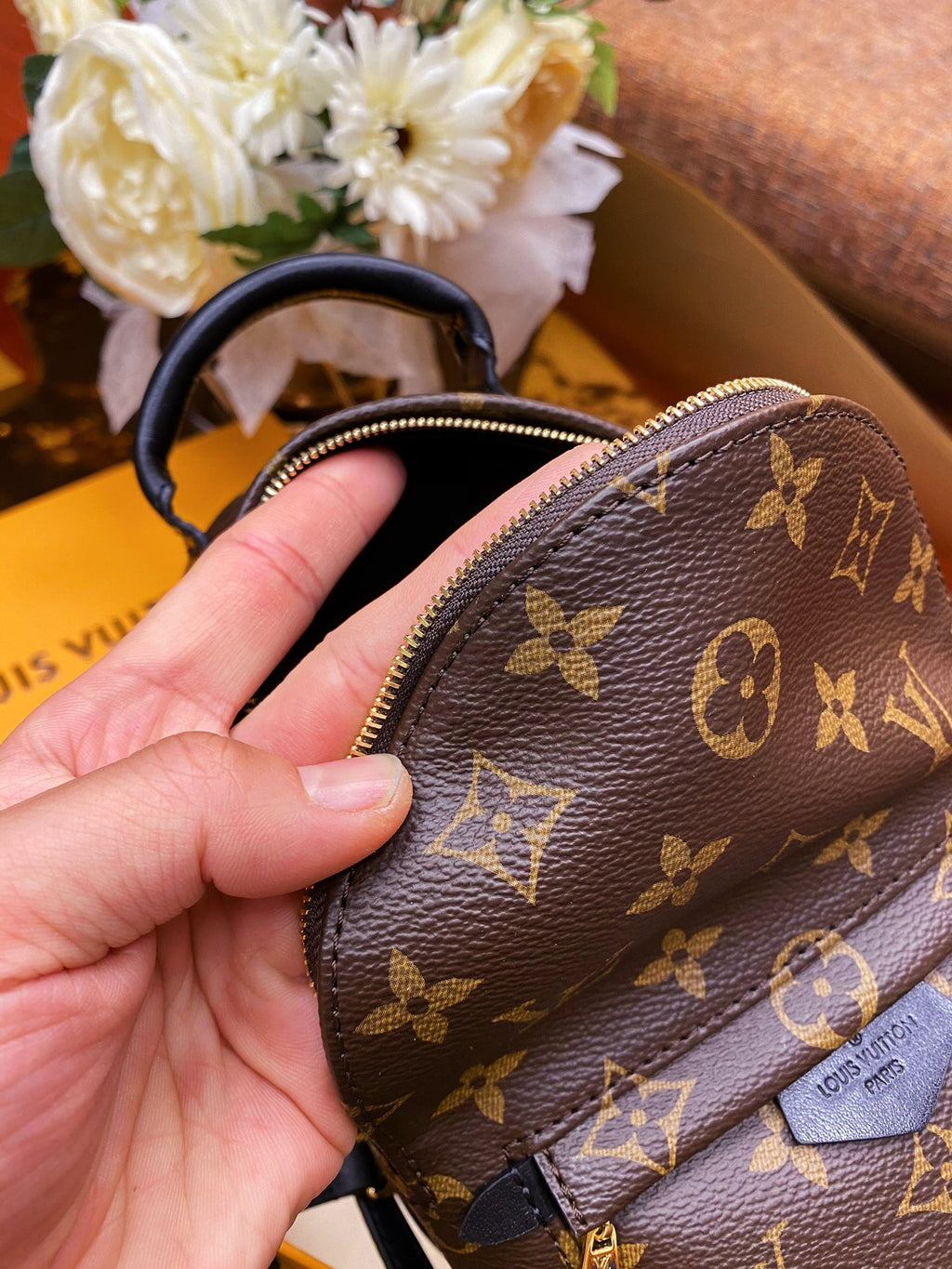 Mini Monogram Canvas Backpack – Compact Luxury-Style Shoulder Bag