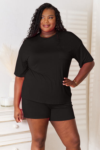Basic Bae Full Size Soft Rayon Half Sleeve Top and Shorts Set view 7 - Shopiebay