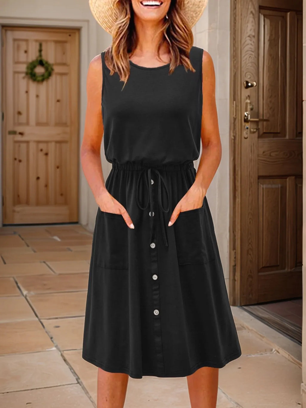 Round Neck Sleeveless Tank Dress - product image 8