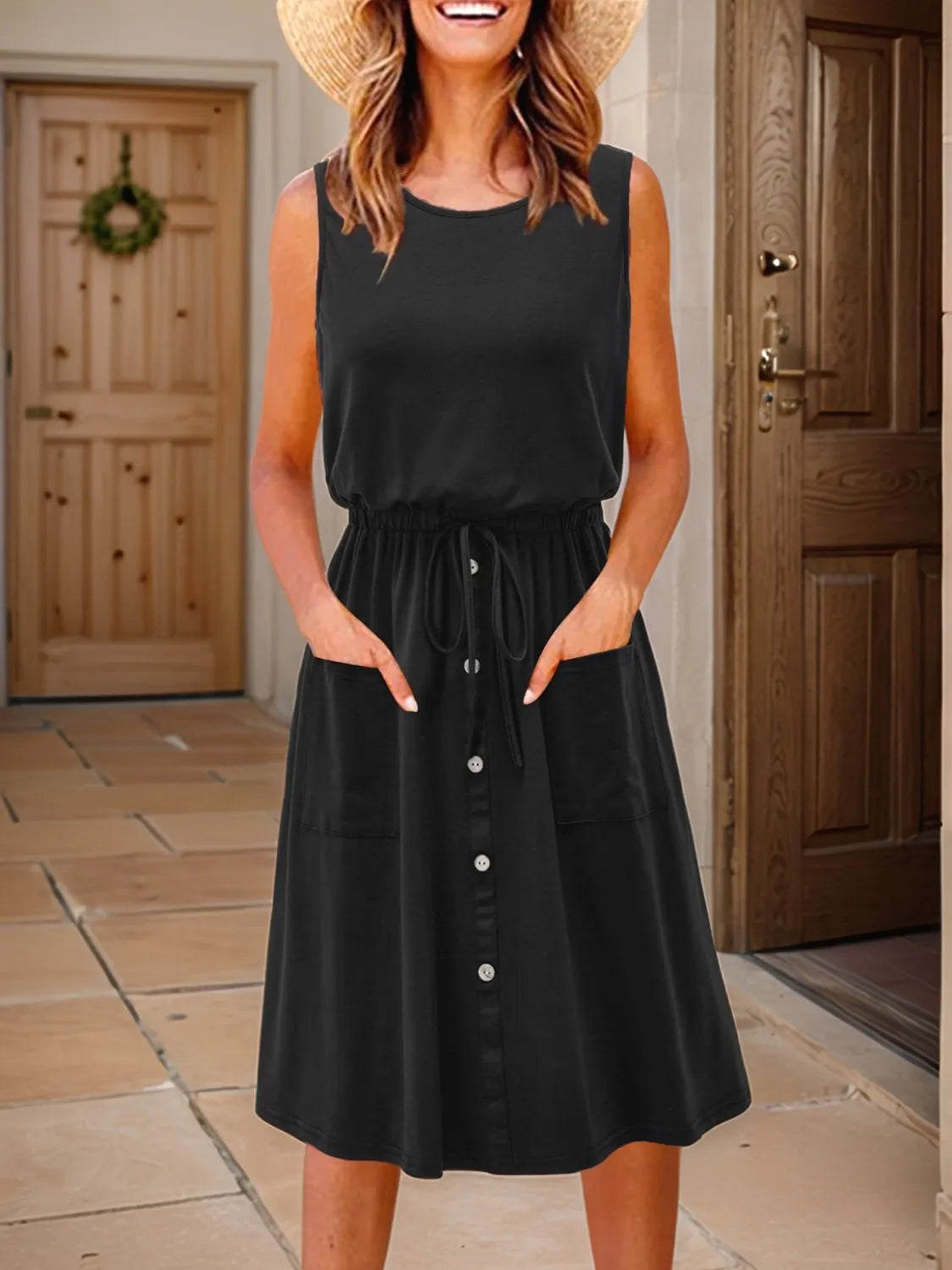 Round Neck Sleeveless Tank Dress - product image 8