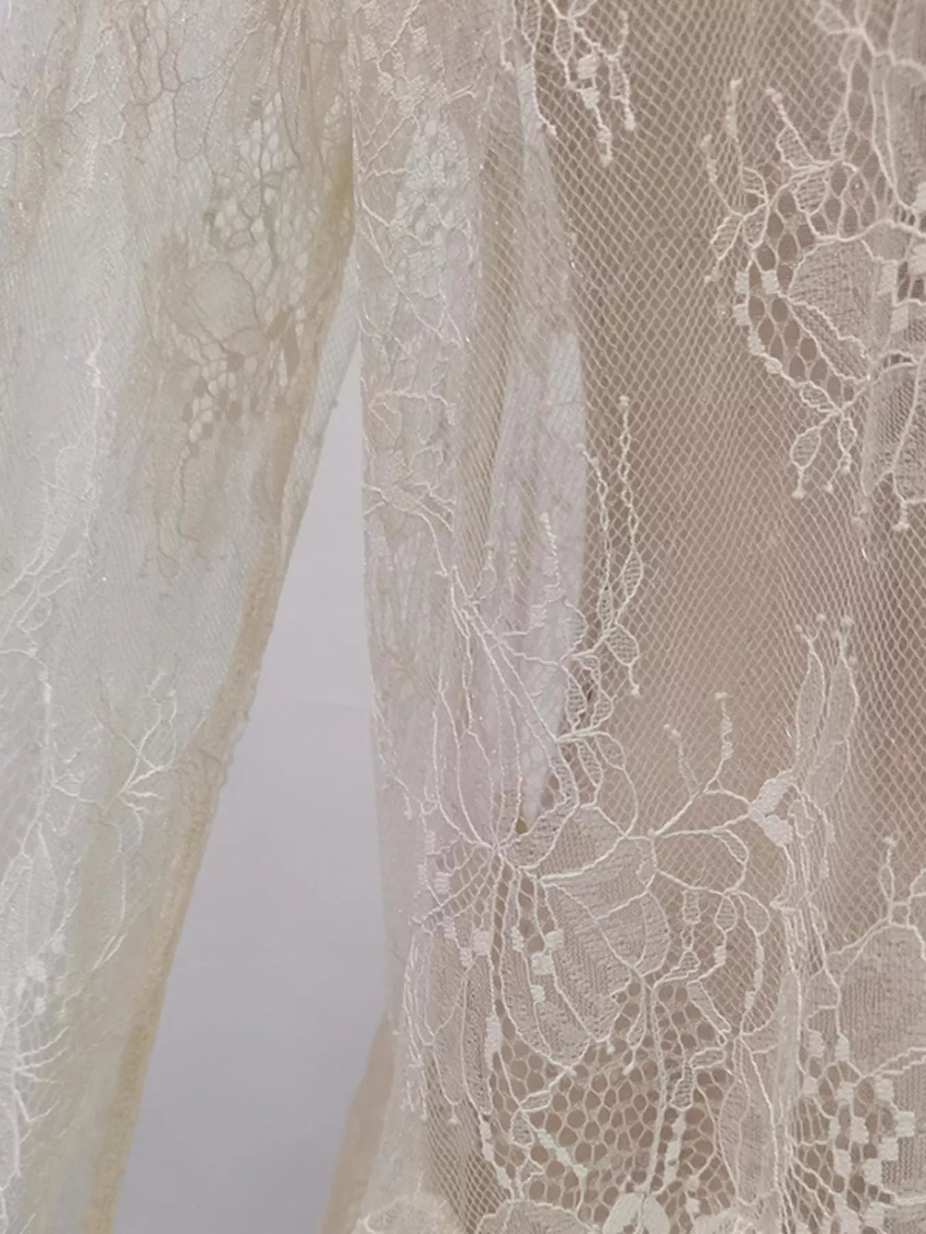 Ruffled Hem Lace Long Sleeve Dress - product image 7