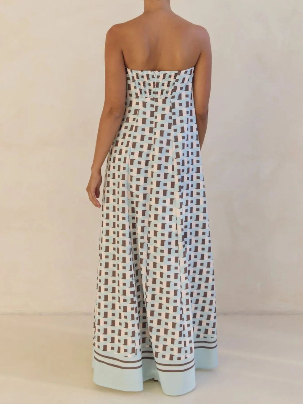 Smocked Printed Tube Maxi Dress - product image 14