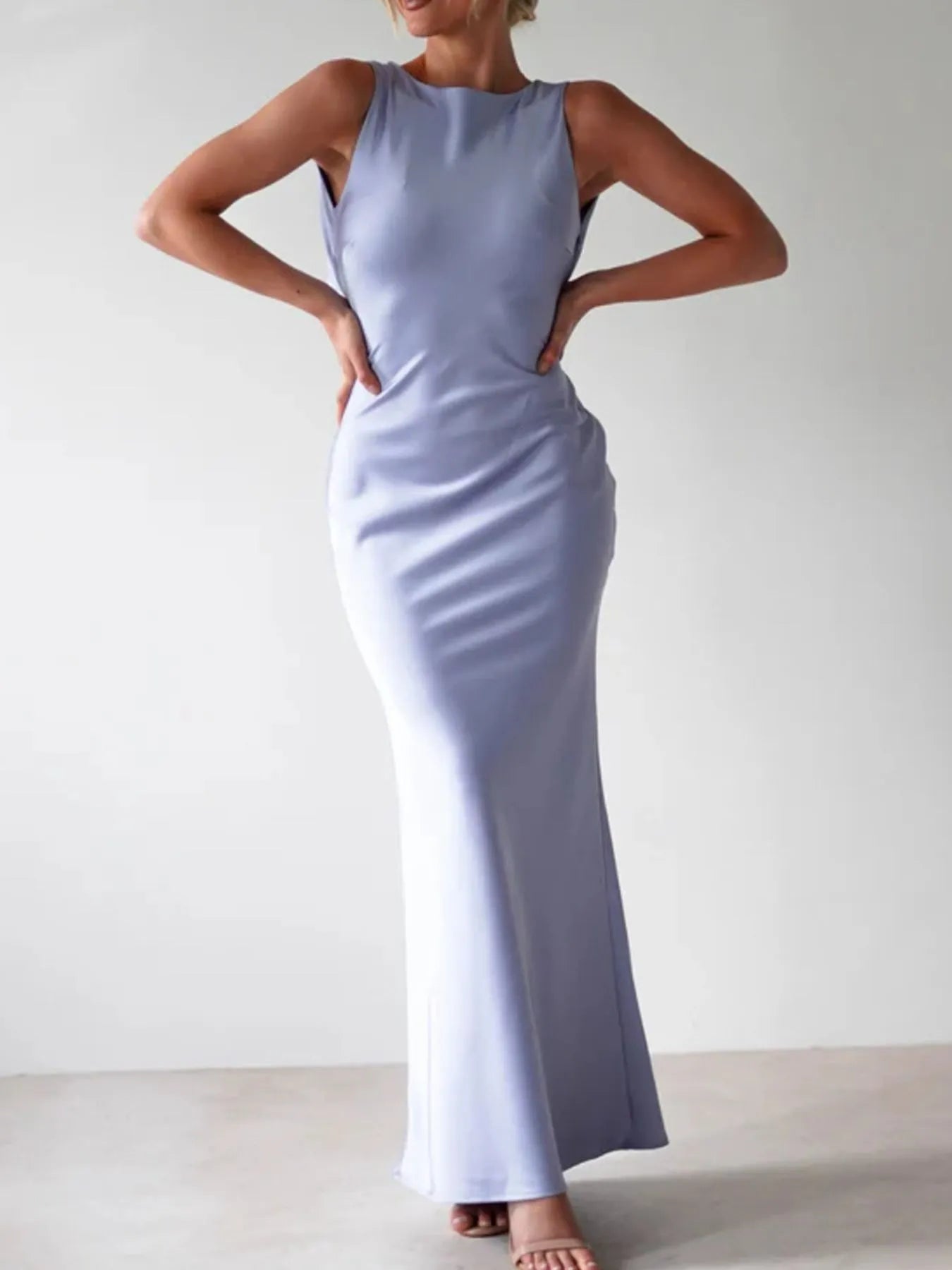 Satin Sleeveless Maxi Dress - product image 5
