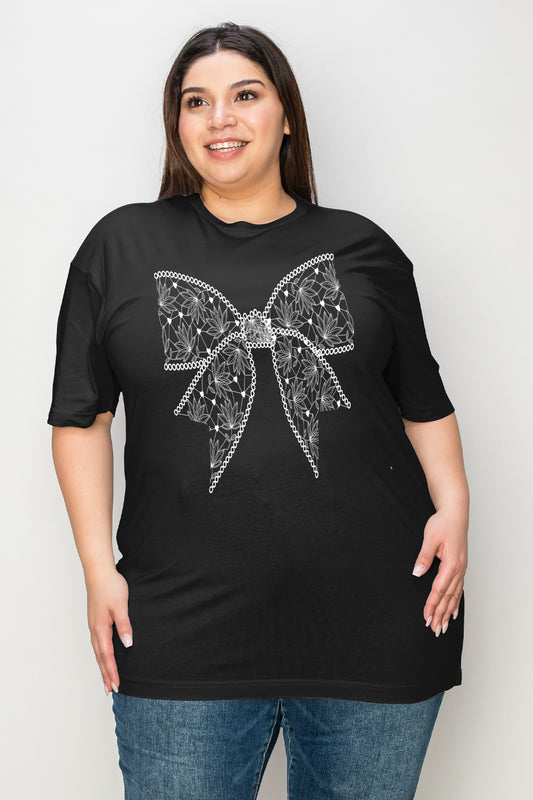 Simply Love Full Size Bow Tie Graphic T-Shirt