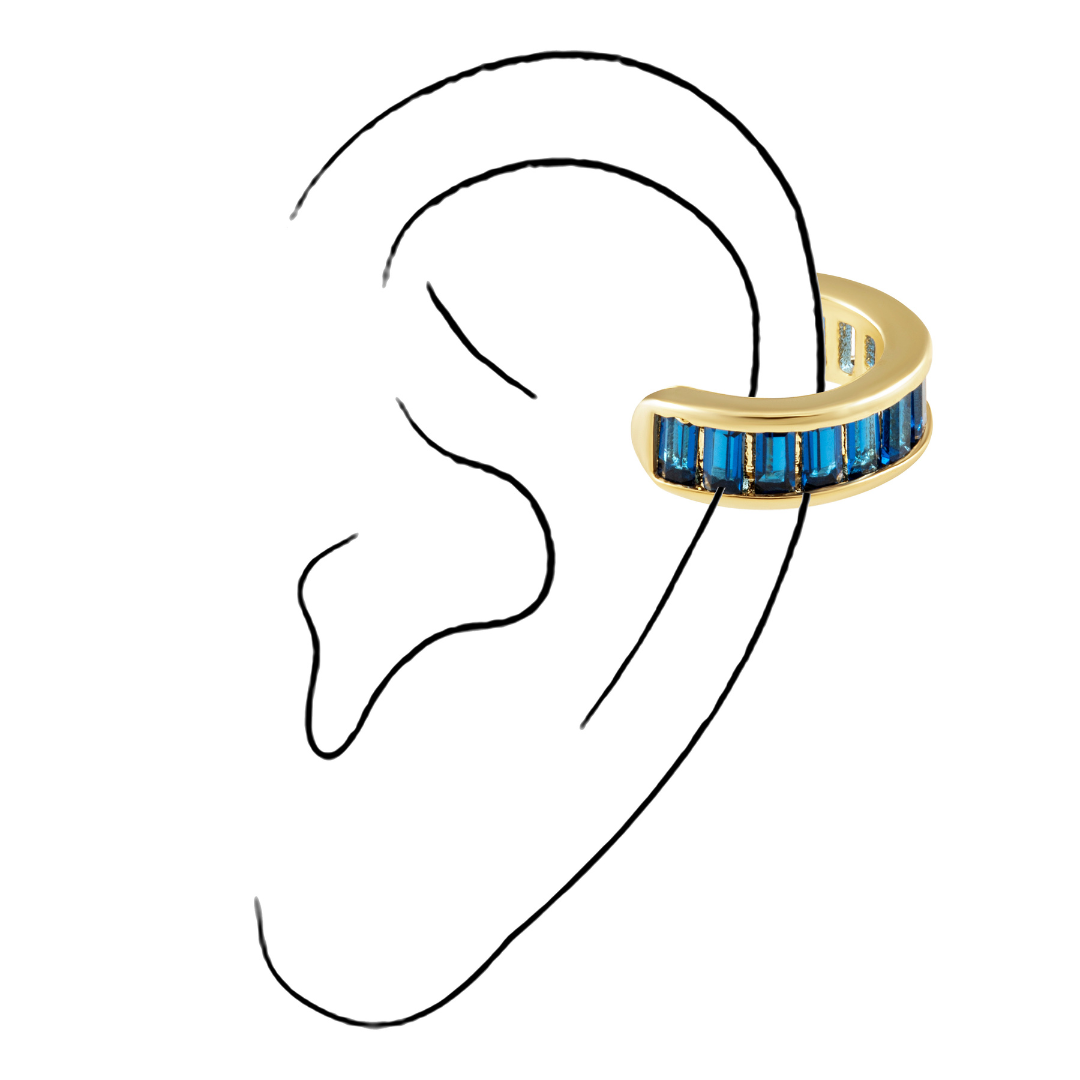 Peyton Cz Ear Cuff Sapphire Main image