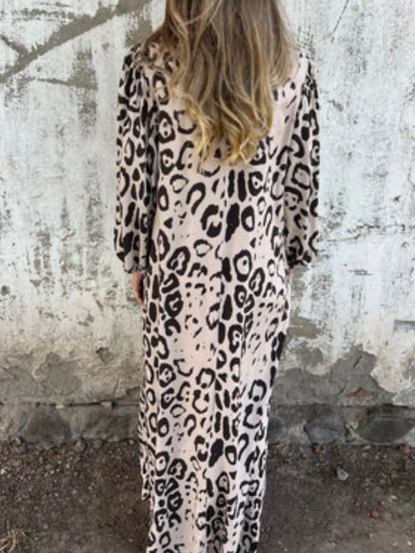 Printed V-Neck Dress with Pockets - product image 35