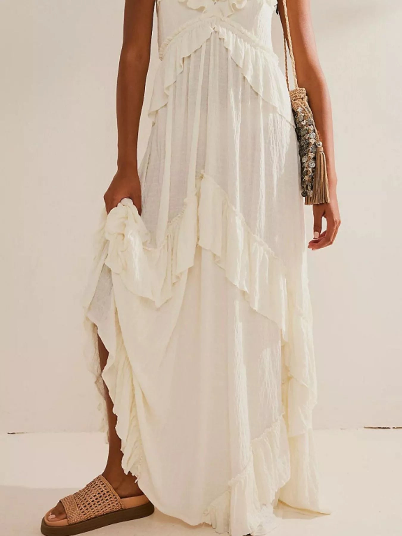 Ruffled Halter Neck Maxi Dress - product image 10