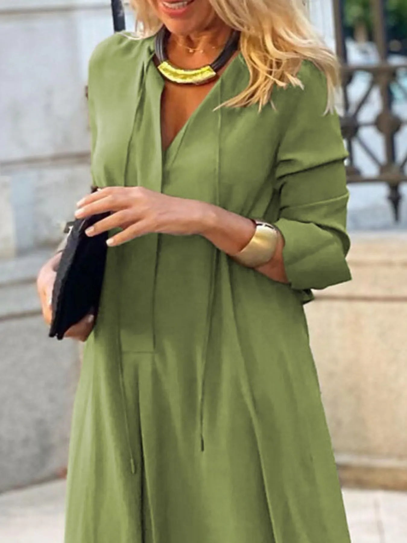 Solid Color Maxi Shirt Dress - product image 2