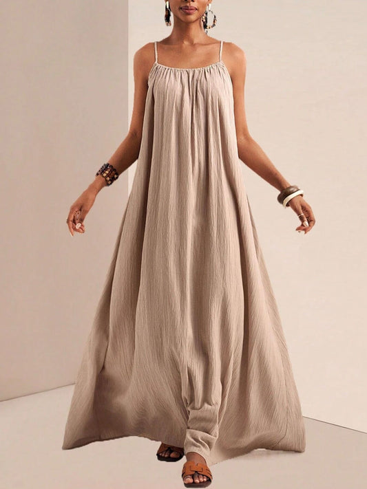 Spaghetti Strap Flowy Maxi Dress view 2 - Shopiebay