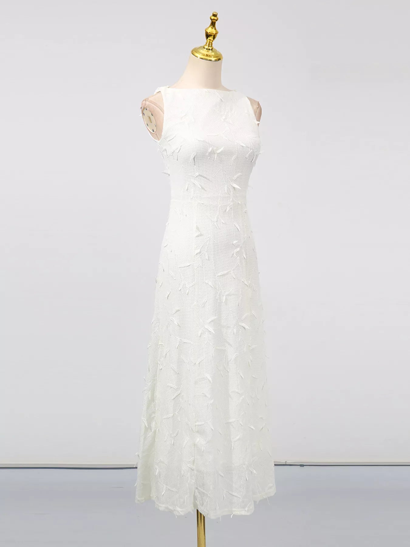 Sleeveless Floral Applique Midi Dress - product image 6