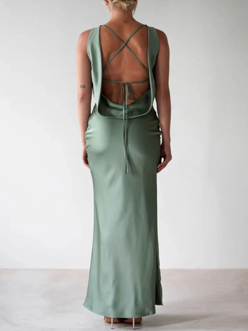 Satin Sleeveless Maxi Dress - product image 12