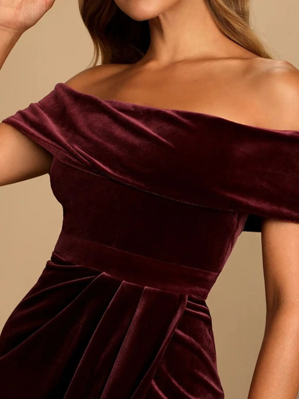 Off-Shoulder Wrap Dress with Side Slit - product image 9